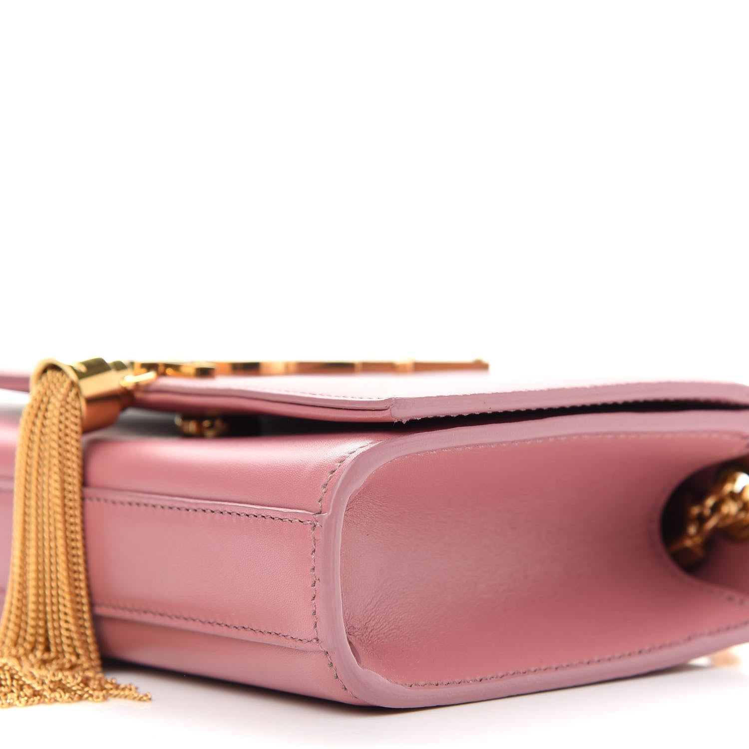 Saint Laurent Smooth Calfskin Small Classic Monogram Kate Tassel Satchel Rose Dark 8 of 8