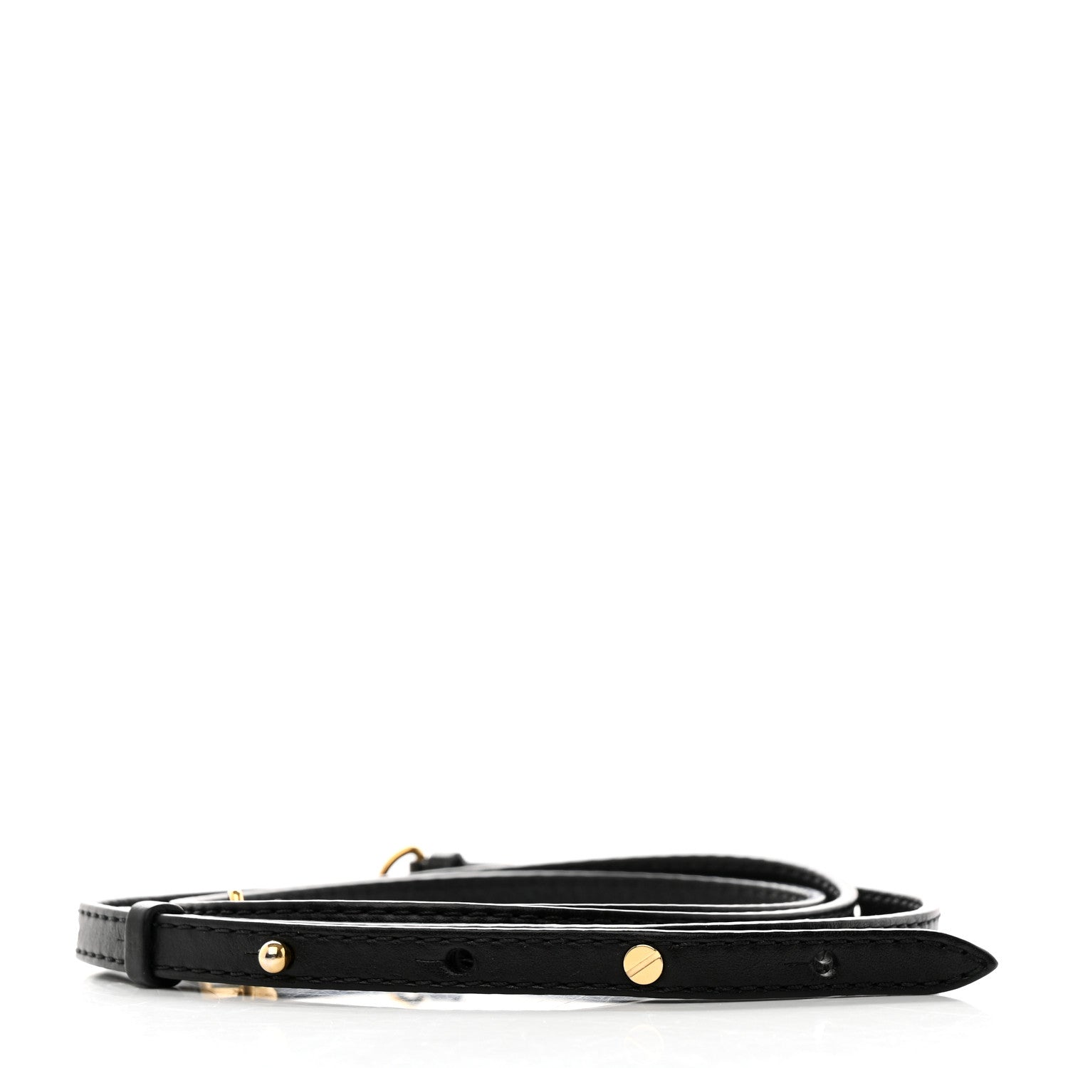 Louis Vuitton Calfskin 16mm Adjustable Shoulder Strap Black 2 of 4