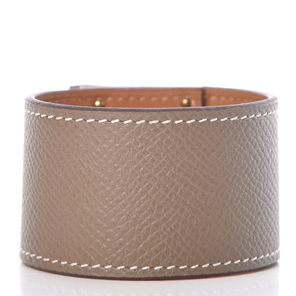 Hermes Epsom Kelly Dog Bracelet T2 Etoupe 3 of 6