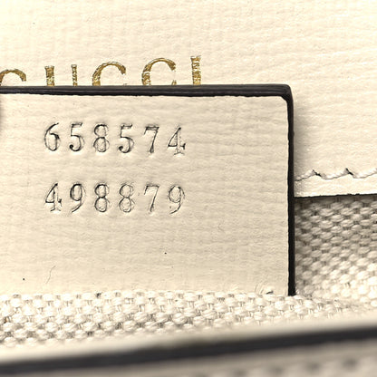 Gucci Azalea Calfskin Web Mini Horsebit 1955 Shoulder Bag Mystic White 7 of 9