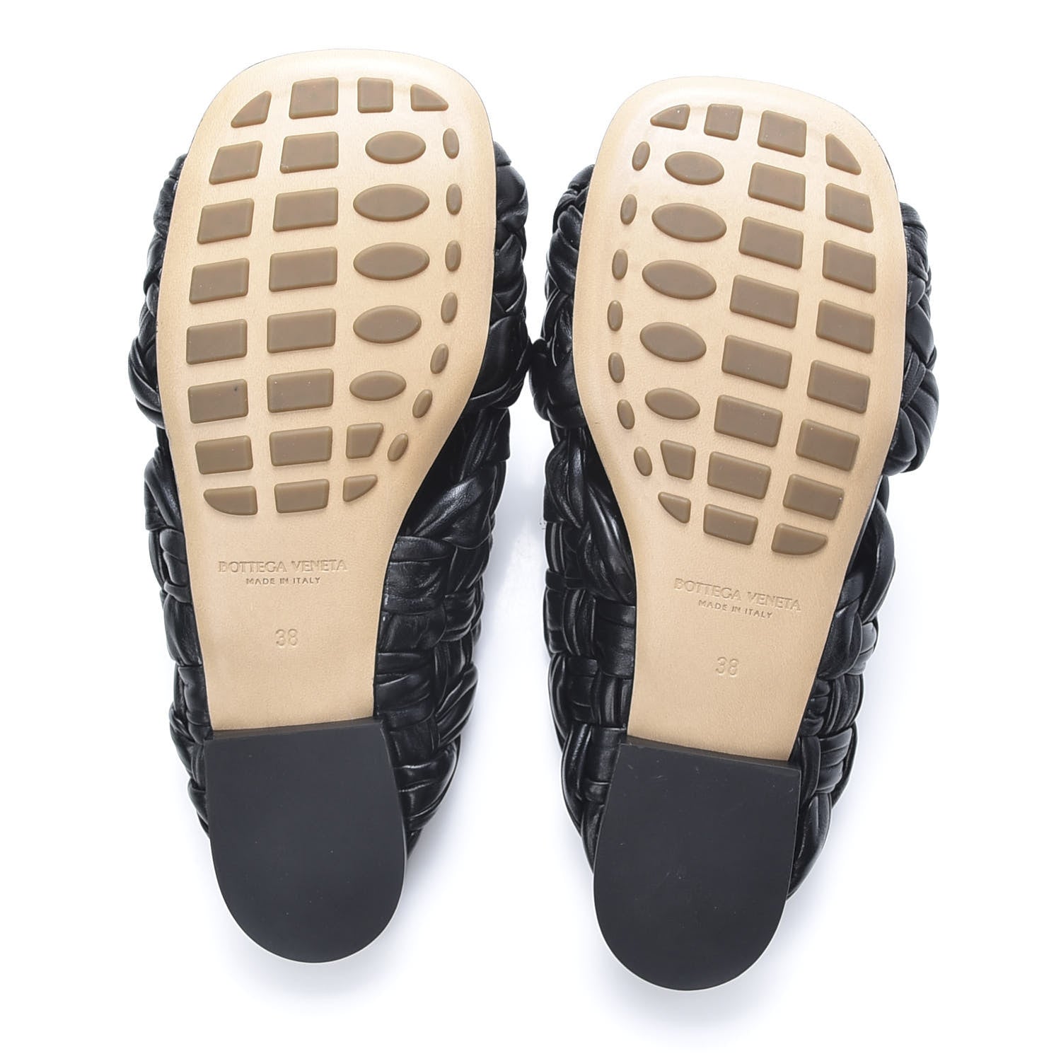 Bottega Veneta Shiny Nappa Intrecciato The Board Flat Sandals 38 Black 5 of 8