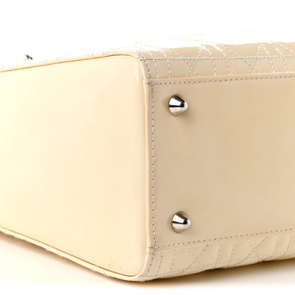 Christian Dior Patent Cannage Large Lady Dior White 9 of 11