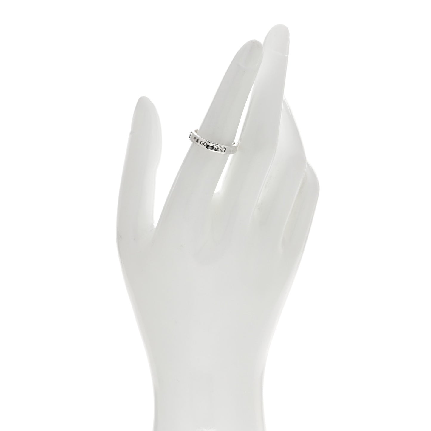 Sterling Silver Narrow 1837 Band Ring 53 6.5