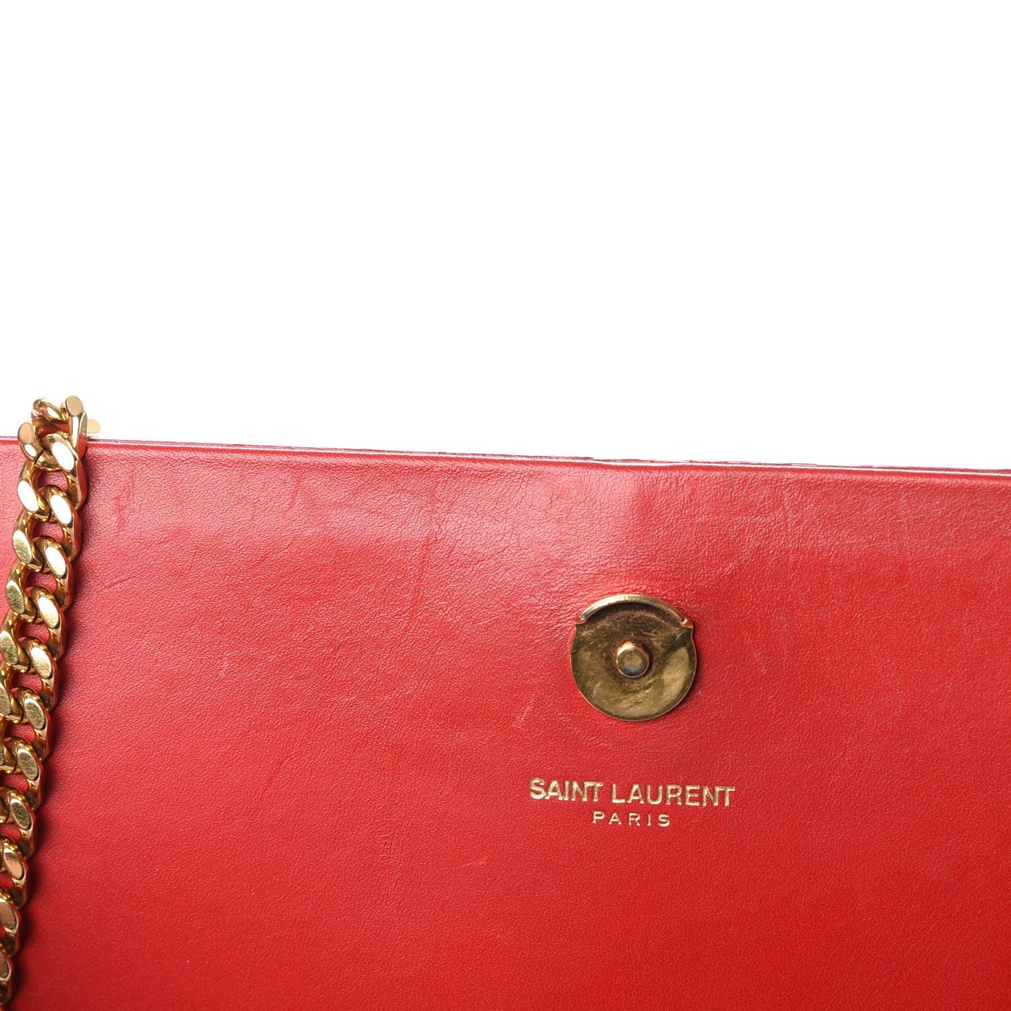 Smooth Calfskin Medium Classic Monogram Kate Tassel Satchel Lipstick Red