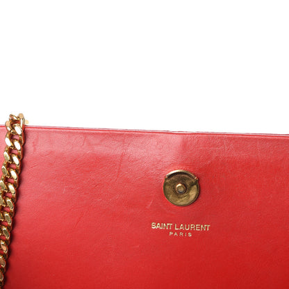 Saint Laurent Smooth Calfskin Medium Classic Monogram Kate Tassel Satchel Lipstick Red 19 of 25