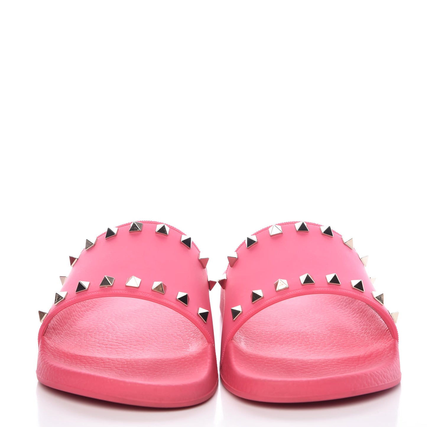 Rubber Rockstud Slide Sandals 41 Shadow Pink