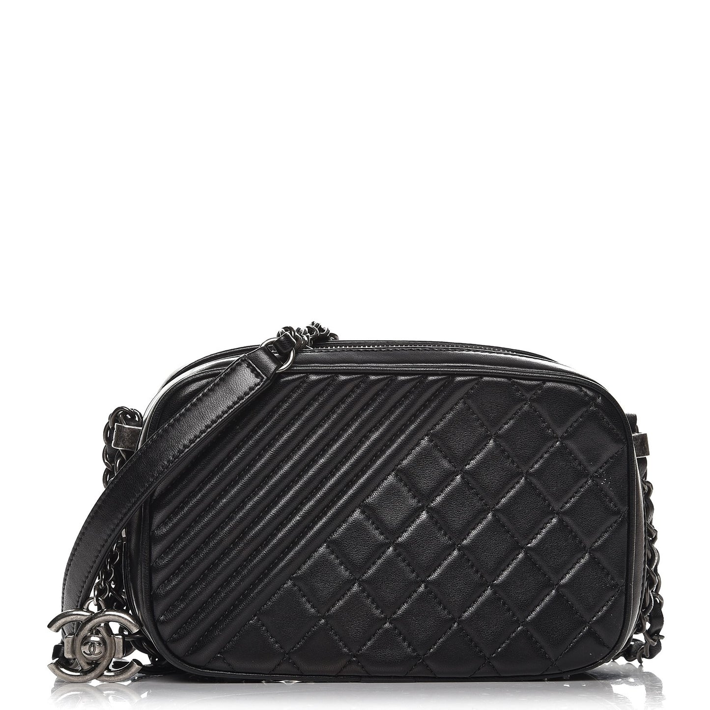 Lambskin Small Coco Boy Camera Case Black
