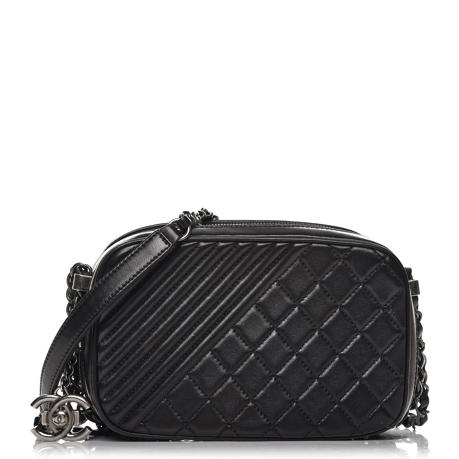 Chanel Lambskin Small Coco Boy Camera Case Black 1 of 16