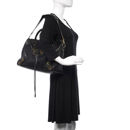 Balenciaga Chevre Gold Metallic Edge Hardware City Black 2 of 12