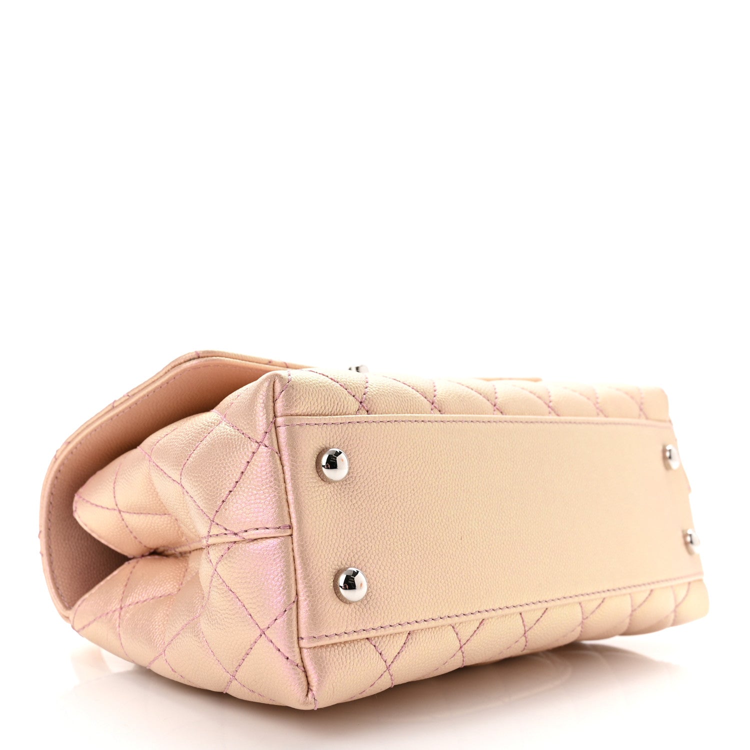 Chanel Iridescent Caviar Quilted Mini Coco Handle Flap Pink 4 of 11