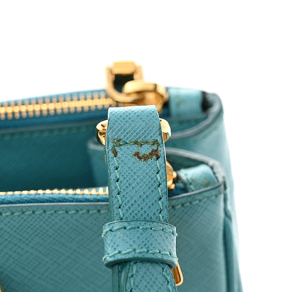 Prada Saffiano Lux Galleria Small Double Zip Tote Turchese 12 of 14