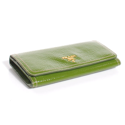 Prada Vernice Continental Wallet Green 4 of 8