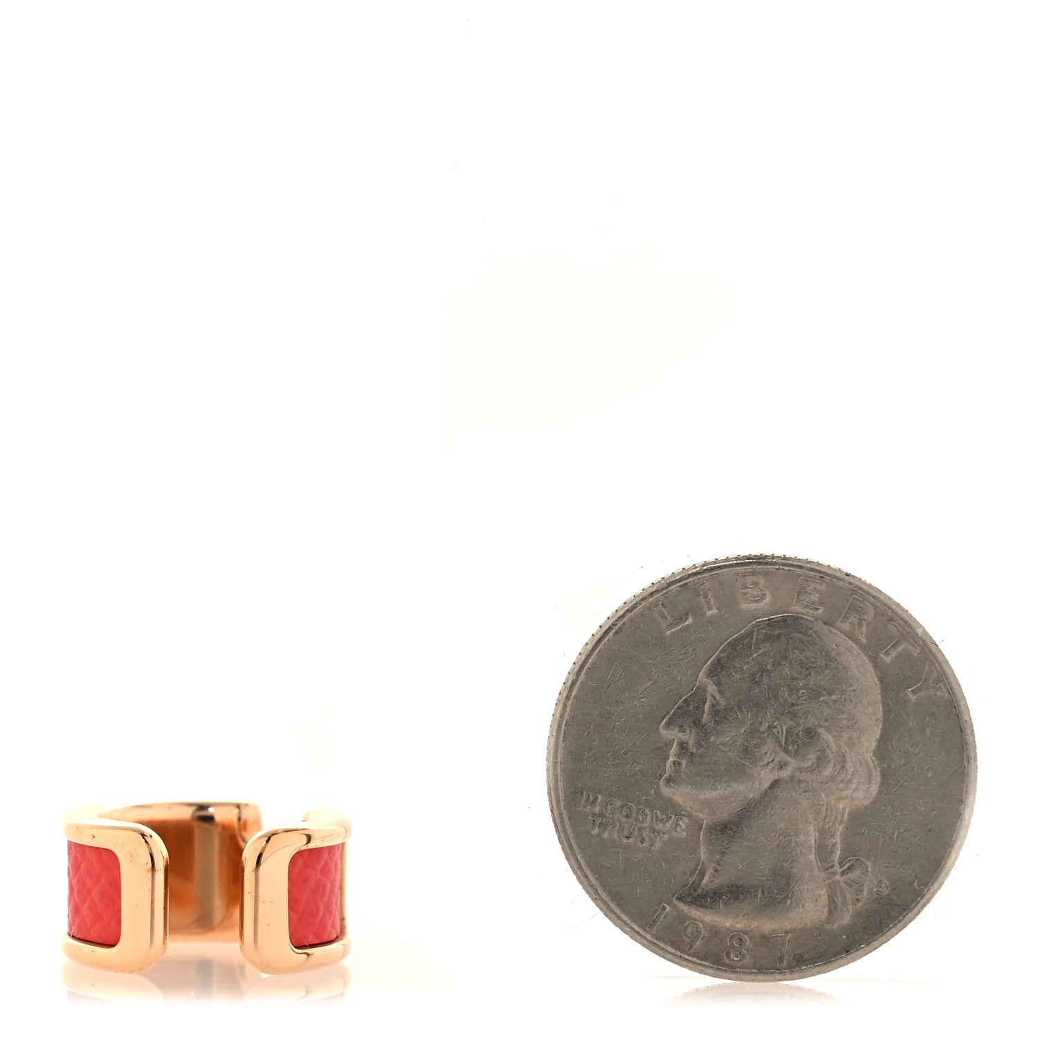 Hermes Epsom Olympe Ear Cuff PM Orange 2 of 3