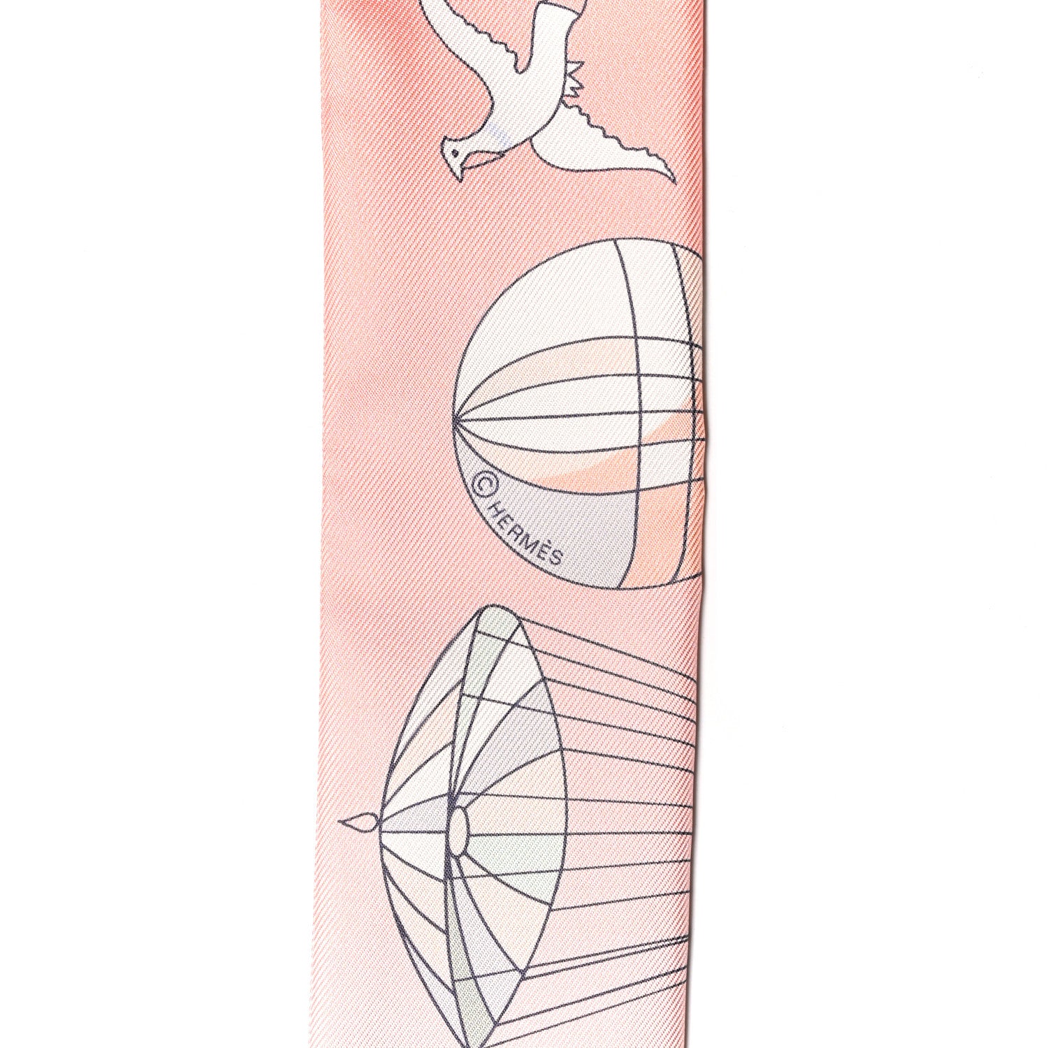 Hermes Silk Les Folies Du Ciel Twilly Grenadine Vert Multicolor 3 of 4