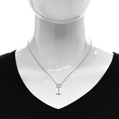 Chanel 18K White Gold Diamond Ceramic Ultra Drop Pendant Necklace White 2 of 5