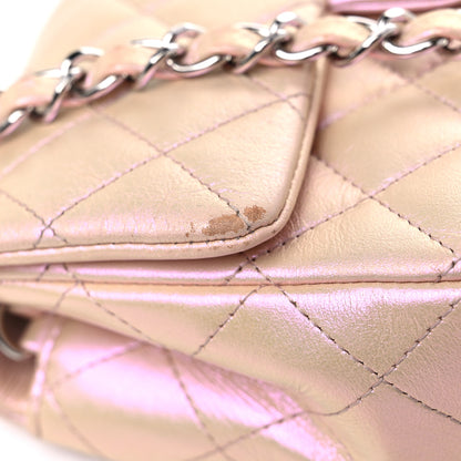 Chanel Iridescent Calfskin Quilted Mini Rectangular Flap Pink 14 of 15