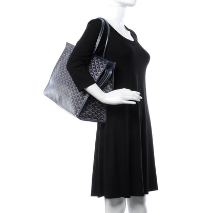 Goyard Goyardine Marquises Tote Navy 3 of 17