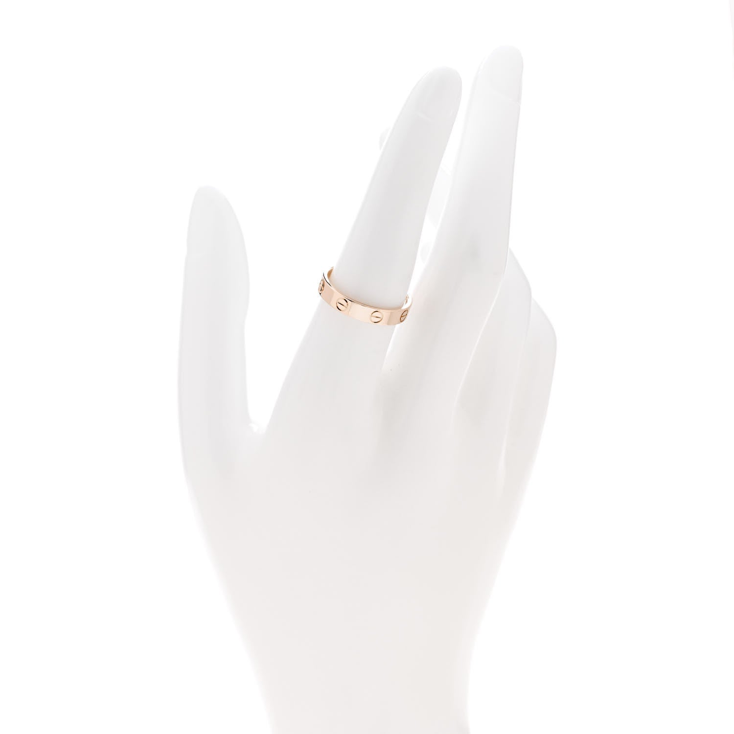 Cartier 18K Pink Gold 3.5mm LOVE Wedding Band Ring 55 7.25 2 of 4