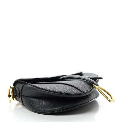 Christian Dior Grained Calfskin Saddle Bag Black 4 of 10