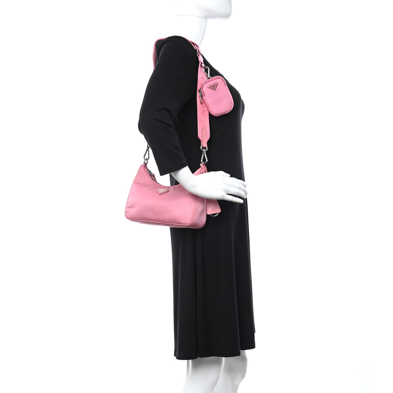 Prada Nylon Re-Edition 2005 Shoulder Bag Begonia 2 of 12