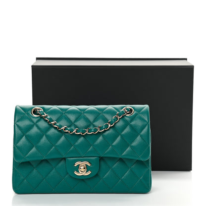 Chanel Caviar Quilted Small Double Flap Green 10 of 10