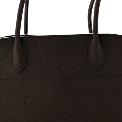 The Row Matte Grained Calfskin Margaux Shoulder 12 Deep Brown 7 of 9