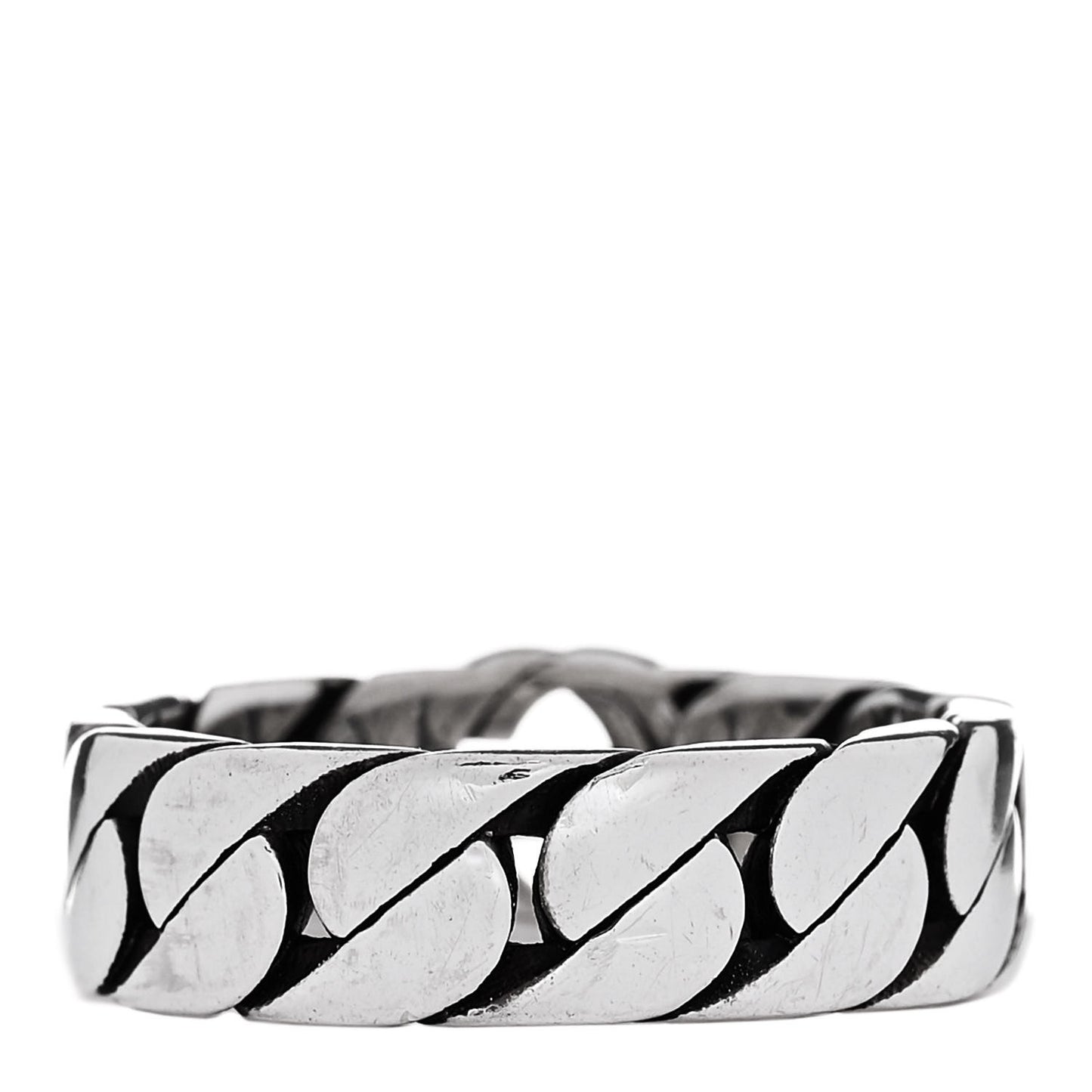 Sterling Silver Interlocking G Chainlink Band Ring 54 7