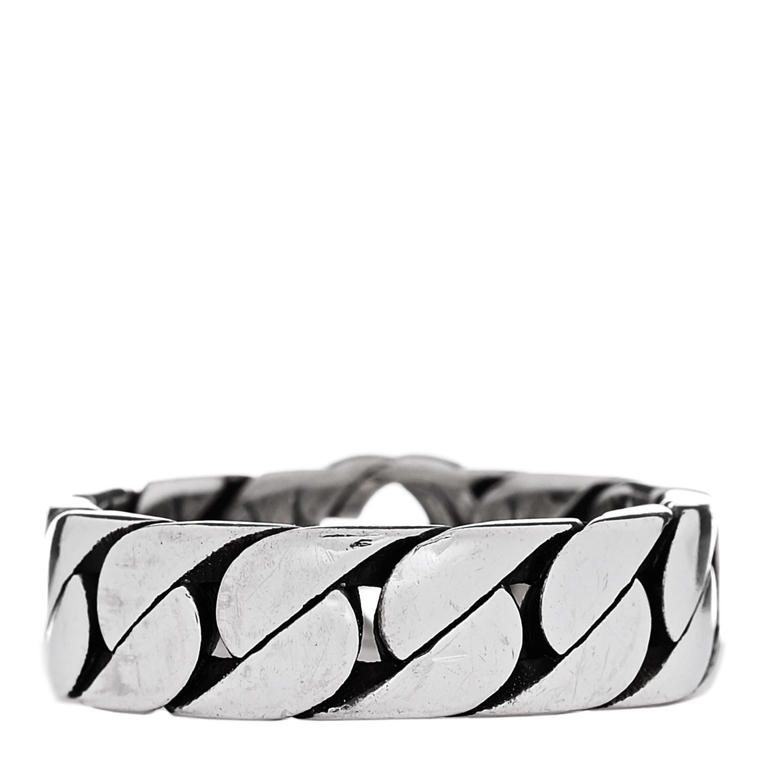 Gucci Sterling Silver Interlocking G Chainlink Band Ring 54 7 3 of 6