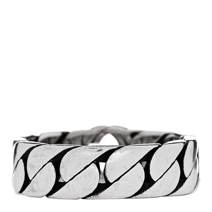Gucci Sterling Silver Interlocking G Chainlink Band Ring 54 7 3 of 6