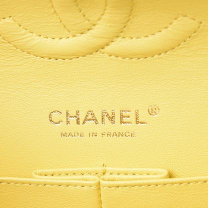 Chanel Lambskin Quilted Medium Double Flap Yellow 6 of 17