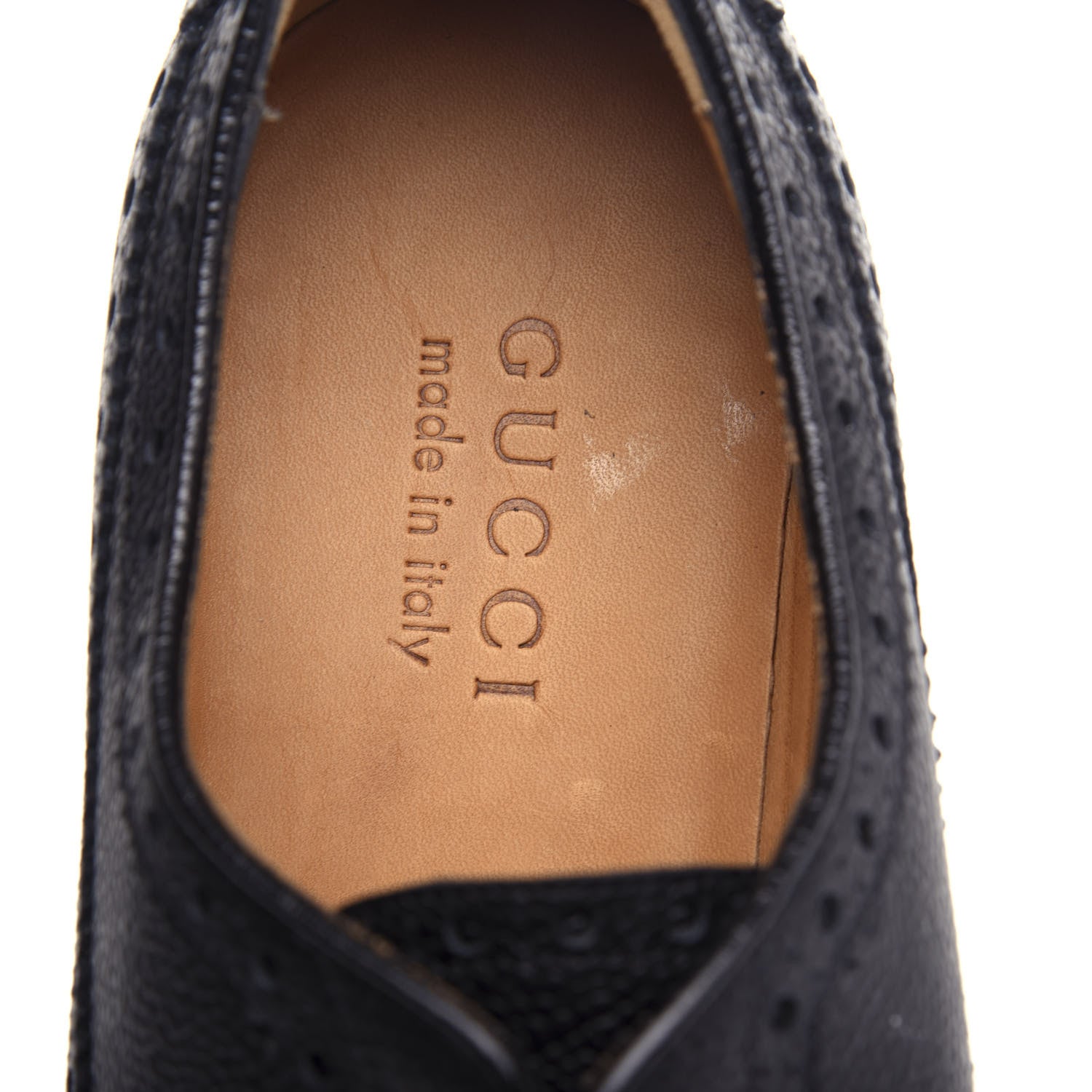 Gucci Calfskin Web Mens Queercore Brogue Derby Loafers 9 Black 8 of 11
