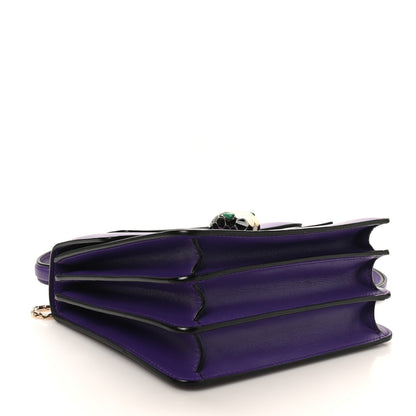 Bulgari Calfskin Serpenti Forever Top Handle Purple 6 of 17