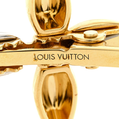 Louis Vuitton Monogram Metal Louisette Hair Clip Gold 3 of 5