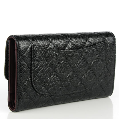 Chanel Caviar Quilted Large Flap Wallet Black 3 of 8