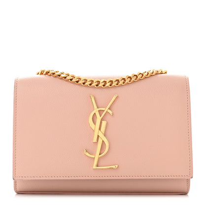Saint Laurent Grain De Poudre Small Monogram Kate Satchel Pale Blush 1 of 12