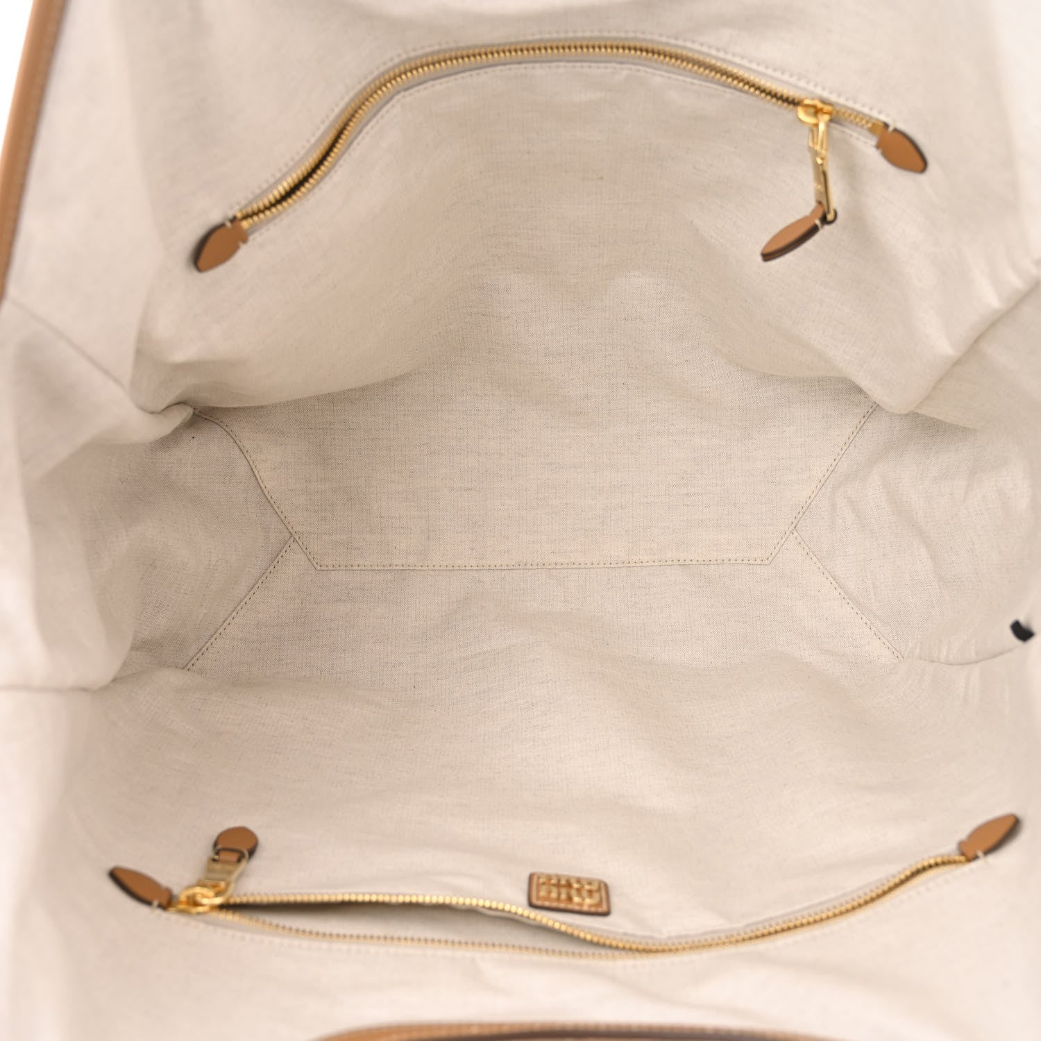Miu Miu Nappa Large Ivy Tote Bag Caramel 5 of 10