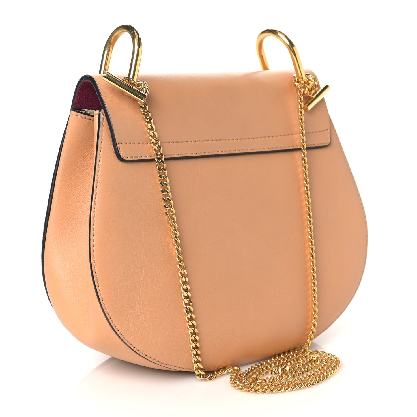 Suede Smooth Calfskin Drew Shoulder Bag Misty Beige