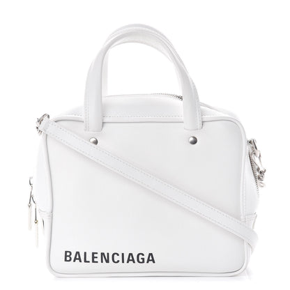Balenciaga Shiny Day Calfskin XS Triangle Square Bag White 1 of 15