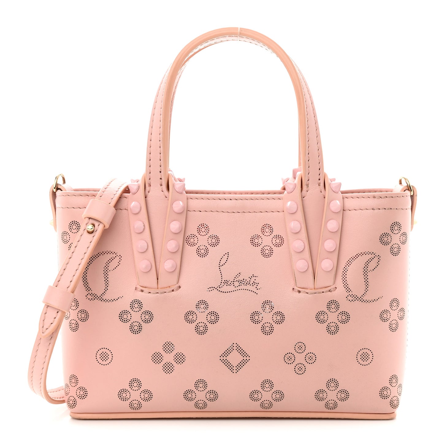 Calfskin Loubinthesky Nano Cabata Tote Rosy