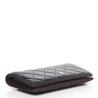 Chanel Lambskin Quilted Yen Wallet Black 4 of 14