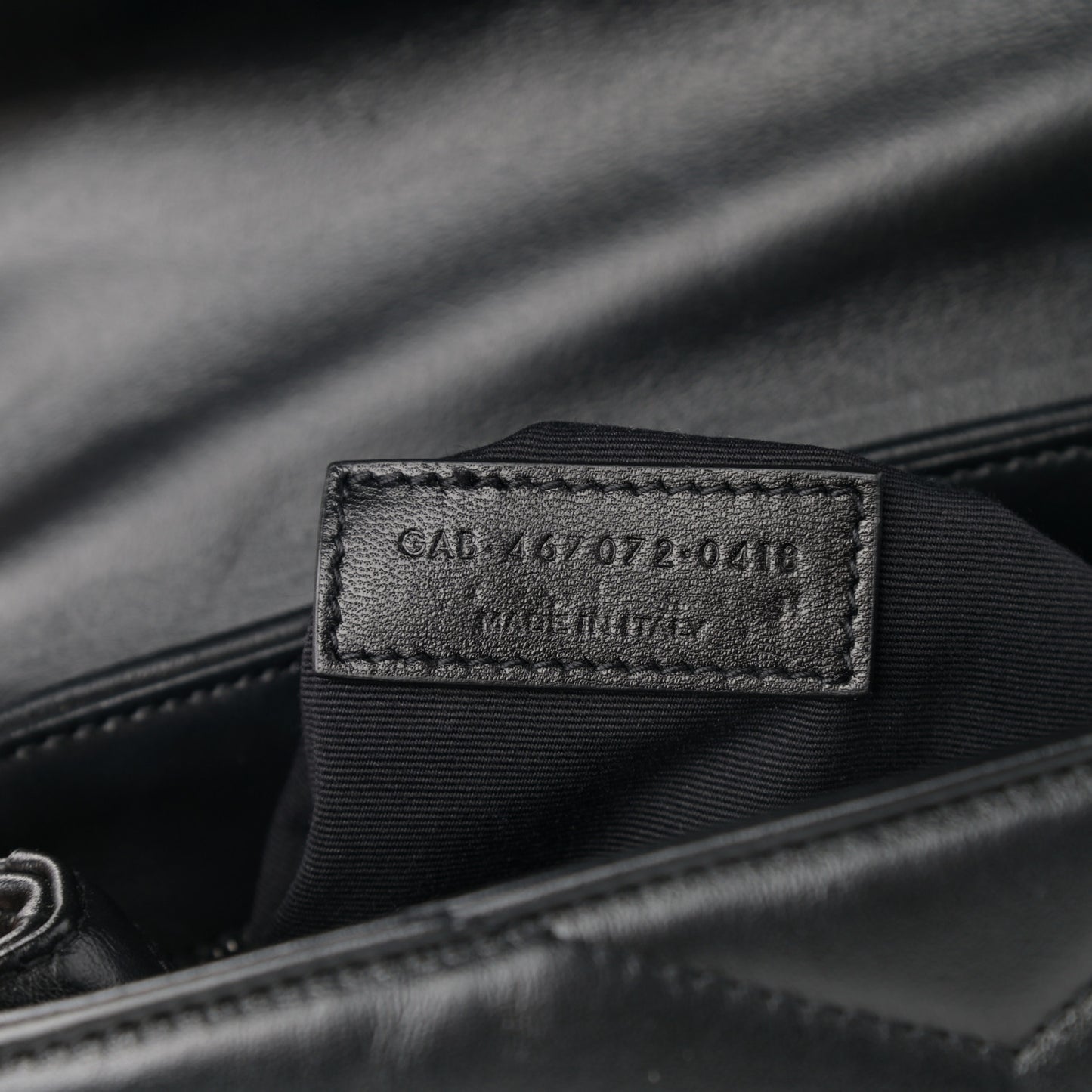 Calfskin Y Quilted Monogram Toy Loulou Crossbody Bag Black