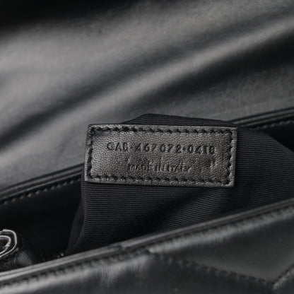 Saint Laurent Calfskin Y Quilted Monogram Toy Loulou Crossbody Bag Black 7 of 12