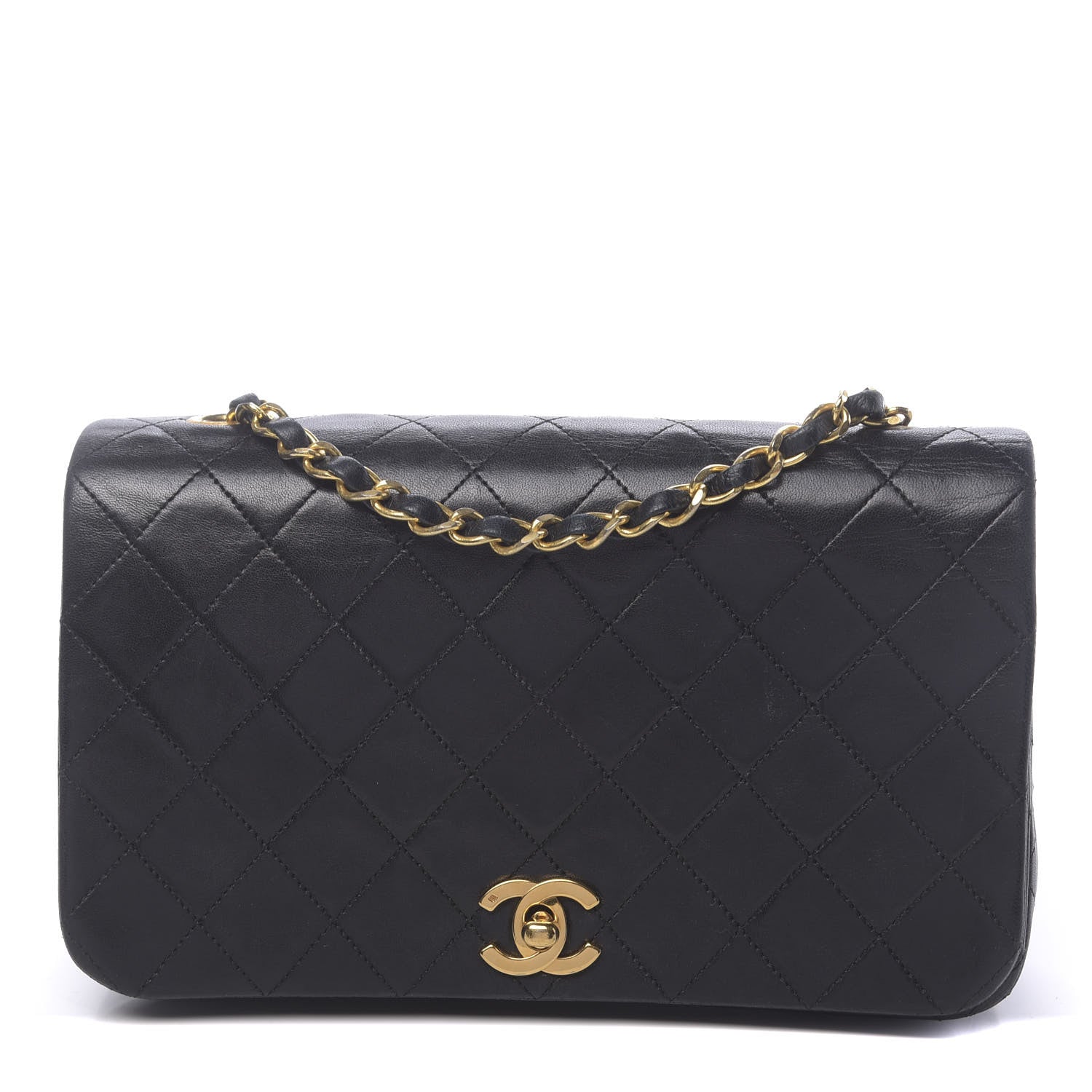 Chanel Lambskin Quilted Small Single Flap Bag Black 1 of 12