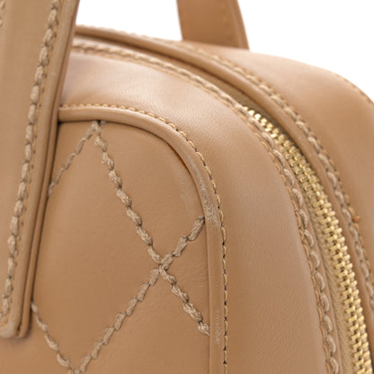 Chanel Calfskin Wild Stitch Top Handle Bag Beige 19 of 20