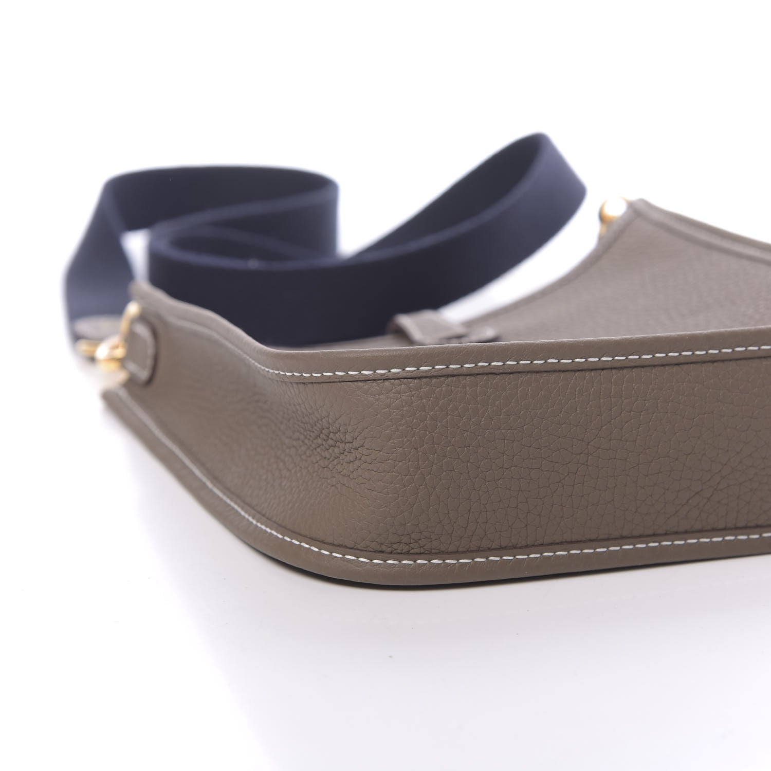 Hermes Taurillon Clemence Amazone Evelyne TPM Etoupe Bleu Indigo 9 of 11