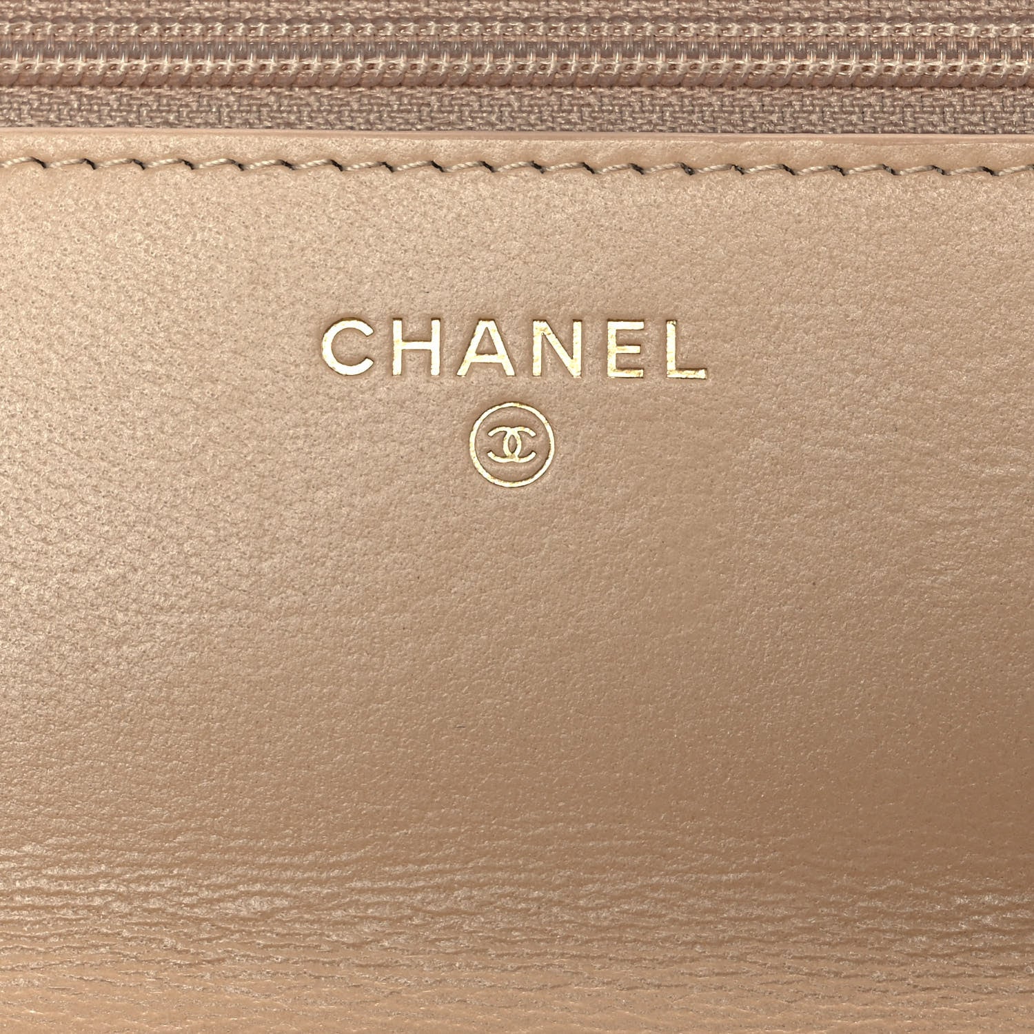 Chanel Goatskin Quilted Chanel 19 Wallet On Chain WOC Beige 5 of 10