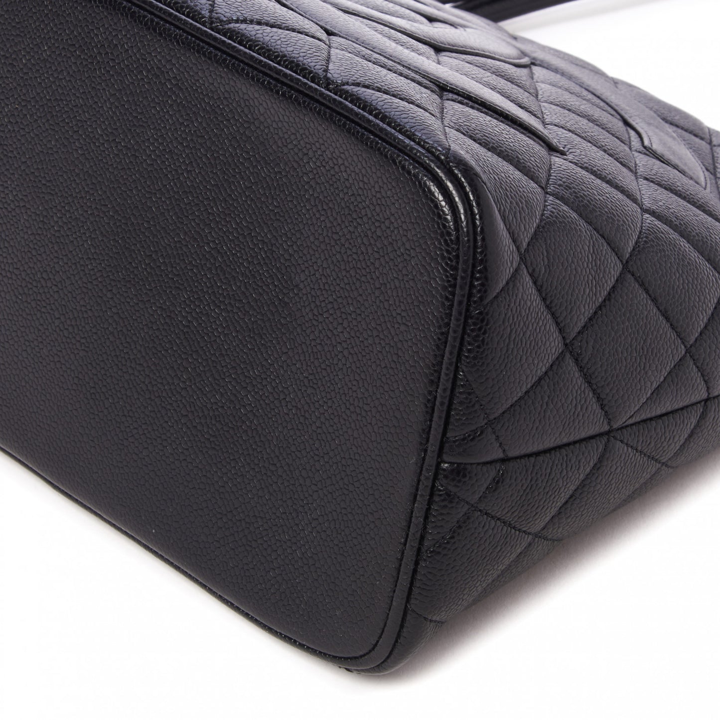 Caviar Quilted Medallion Tote Black