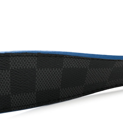 Louis Vuitton Damier Graphite Calfskin 40mm LV Initiales Reversible Belt 95 38 Blue 6 of 7