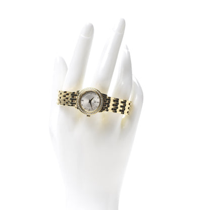 Omega 18K Yellow Gold Diamond Bezel 22mm De Ville Prestige Quartz Watch 4175.35.00 2 of 8