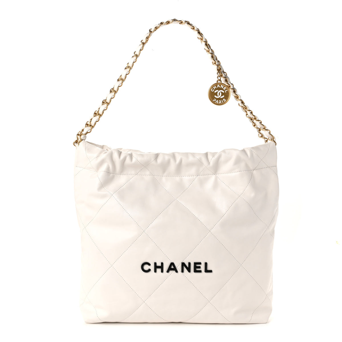 Chanel Calfskin Quilted Small Chanel 22 White 1 of 12